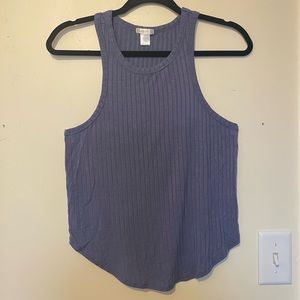 Bozzolo Women’s Cornflower Blue Ribbed Tank (Size M)